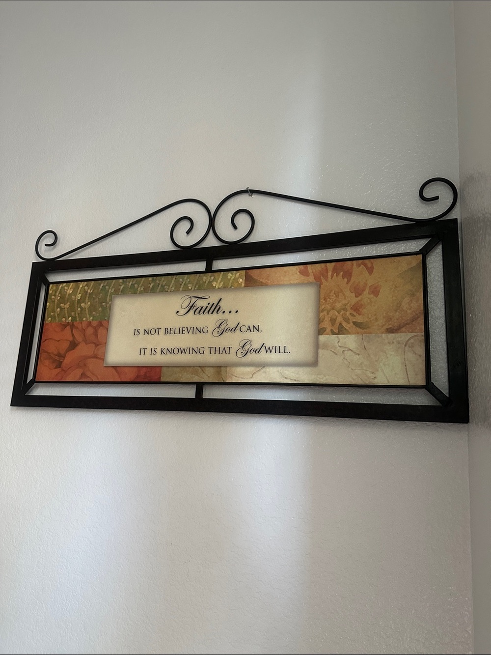 Faith Wall Sign in Black Frame with Earth-Tone Accents-brand new/never used - Picture 15 of 17